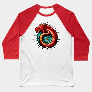 Coiled Dragon Baseball T-Shirt
